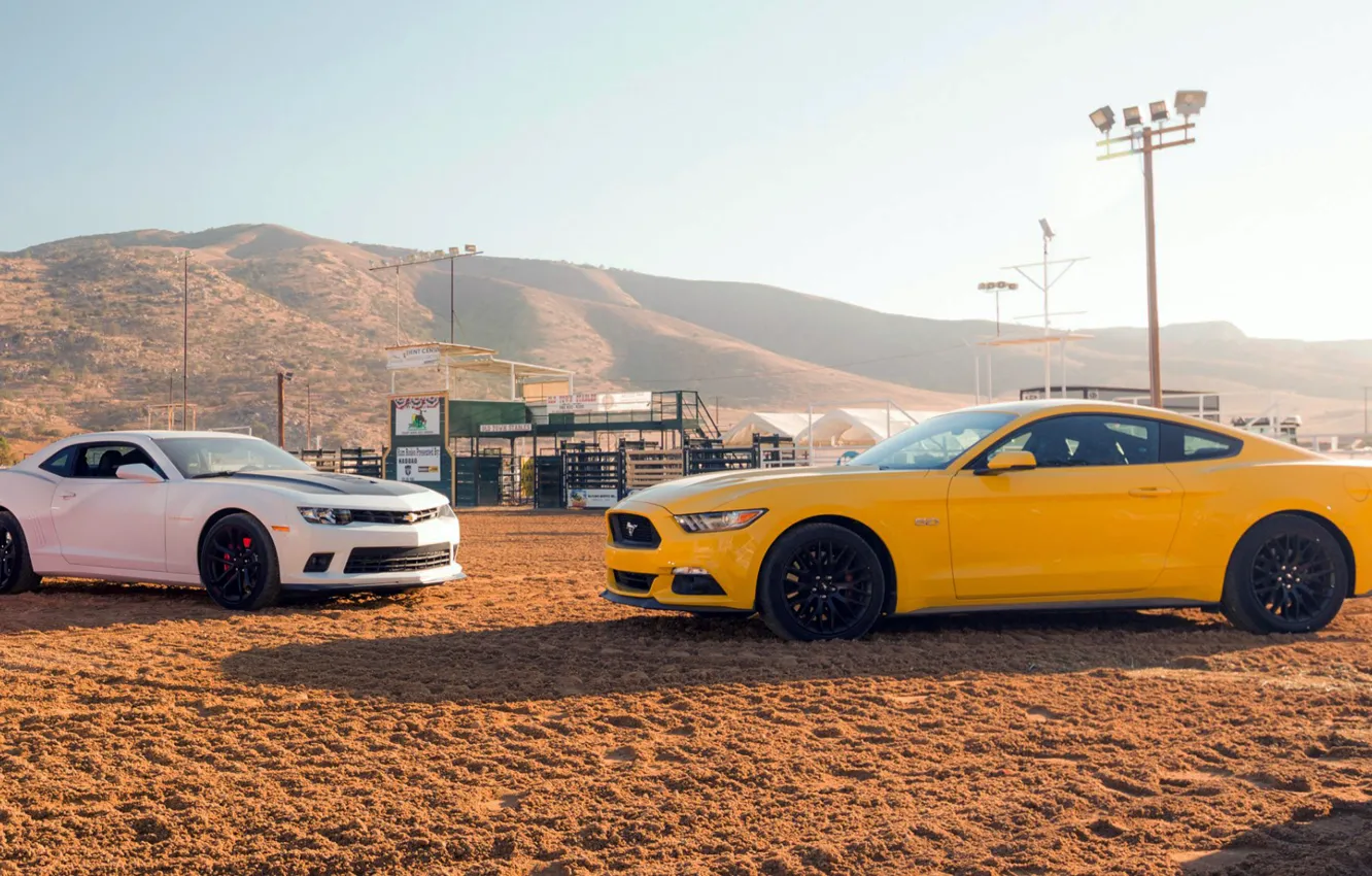 Photo wallpaper Ford, Chevrolet, muscle car