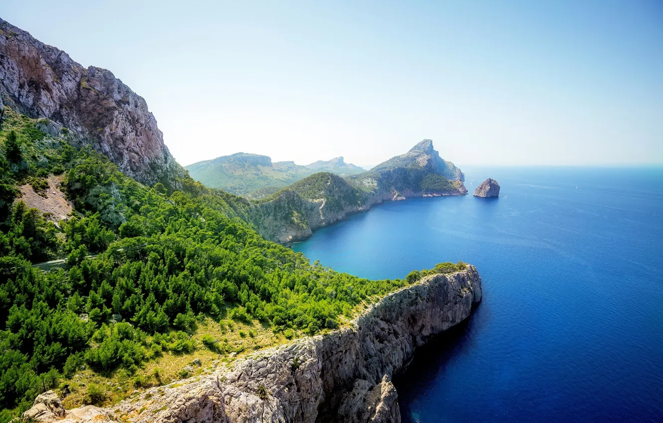 Photo wallpaper sea, rocks, coast, Spain, Cape