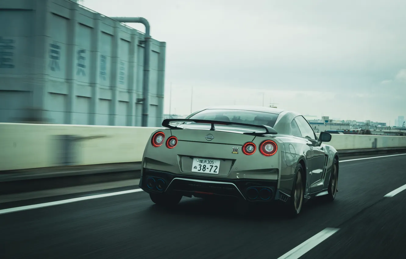 Photo wallpaper Nissan, GT-R, road, speed, R35, 2022, Nissan GT-R Premium Edition T-spec