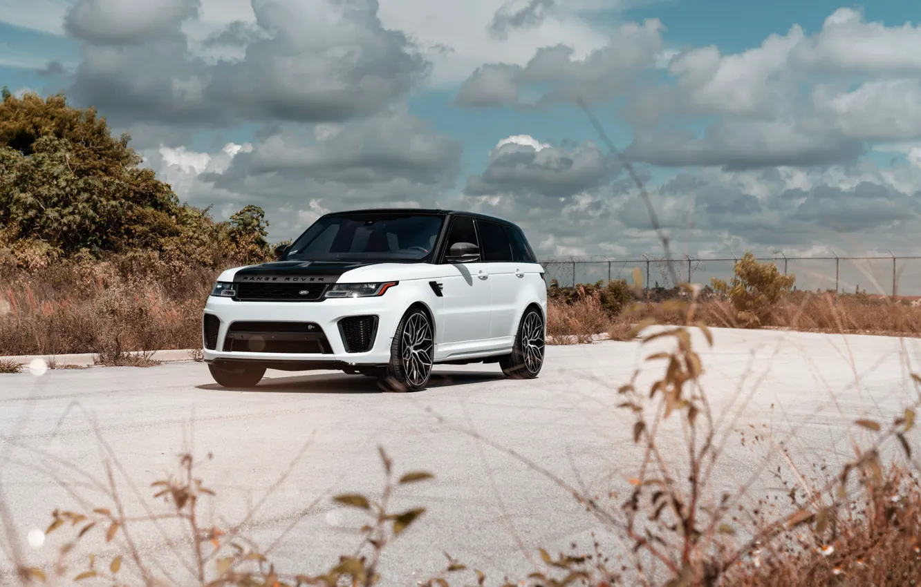 Photo wallpaper Range Rover, White, Sport SVR