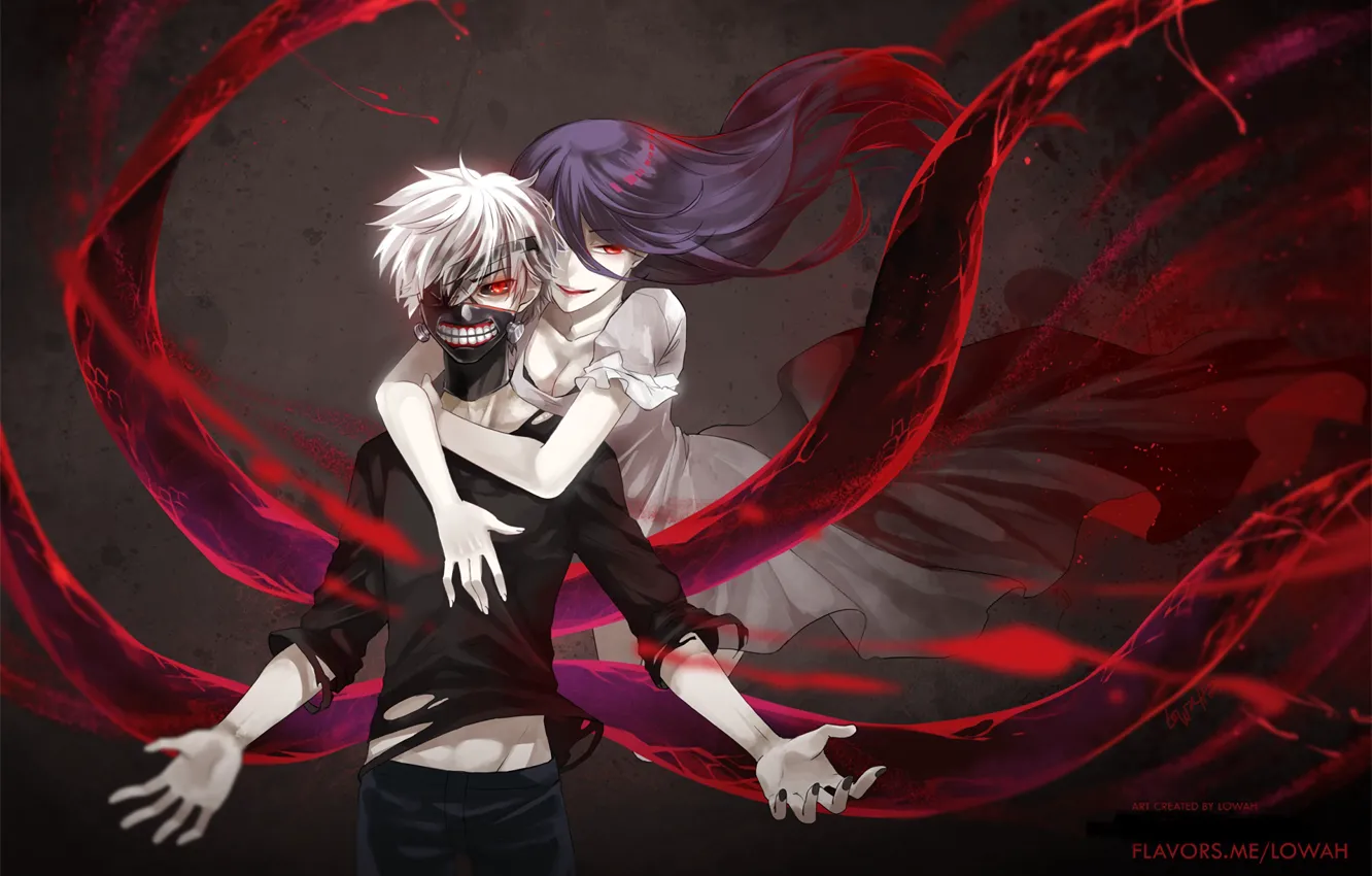 Photo wallpaper girl, guy, Gul, Tokyo Ghoul, Tokyo Ghoul