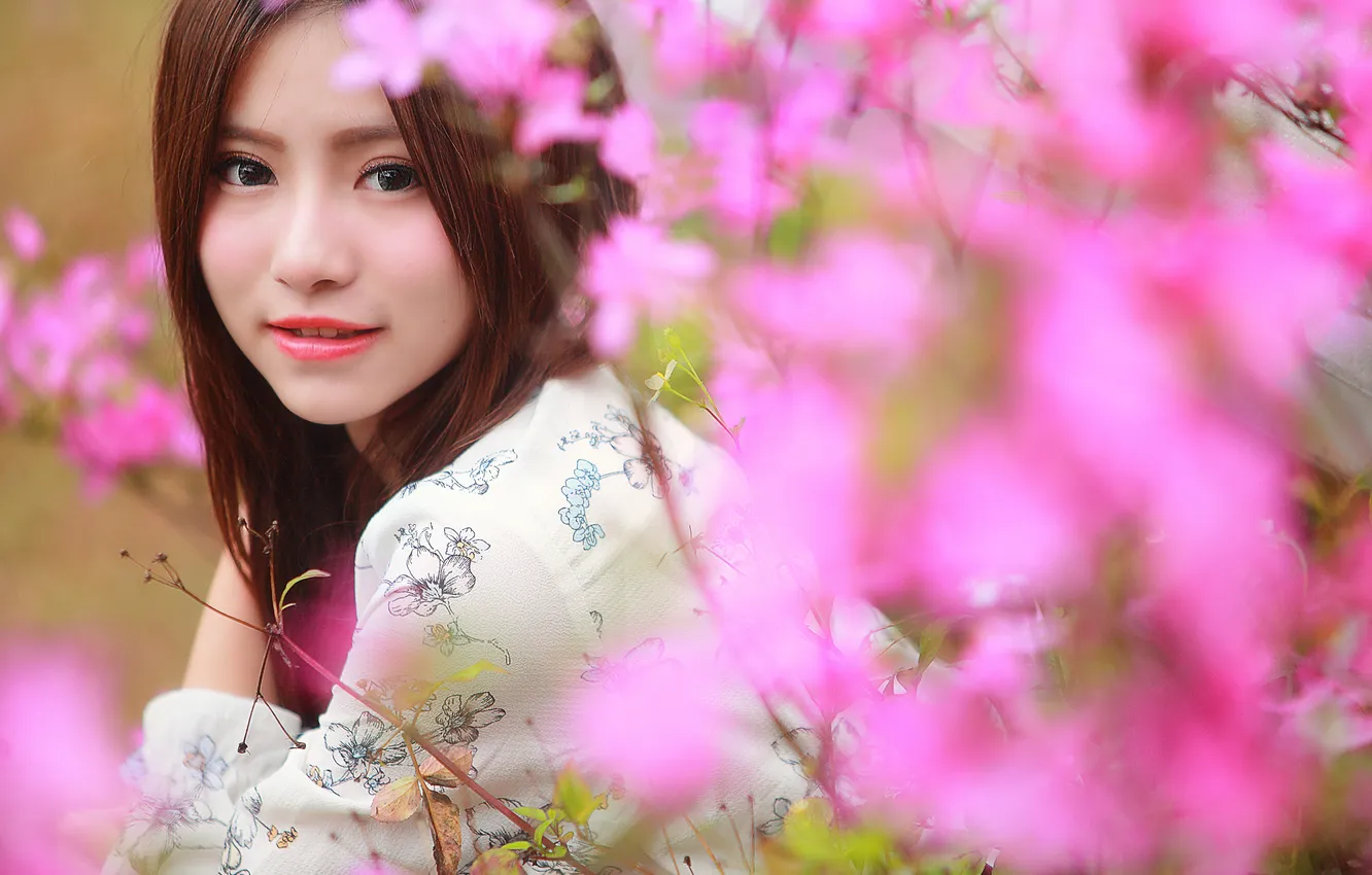 Photo wallpaper summer, girl, face, background, hair, beauty