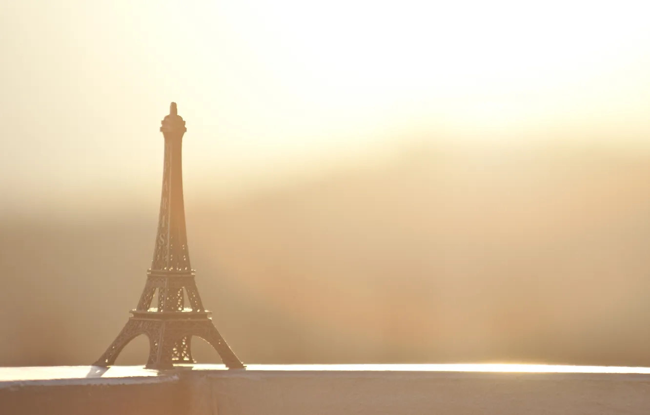 Photo wallpaper the sun, background, mood, widescreen, Wallpaper, wallpaper, figurine, Eiffel tower