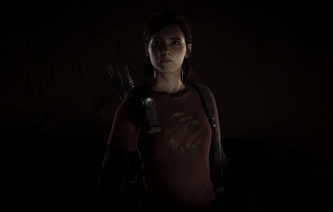 Photo wallpaper games, dark background, The Last of Us Part II, Ellie Williams