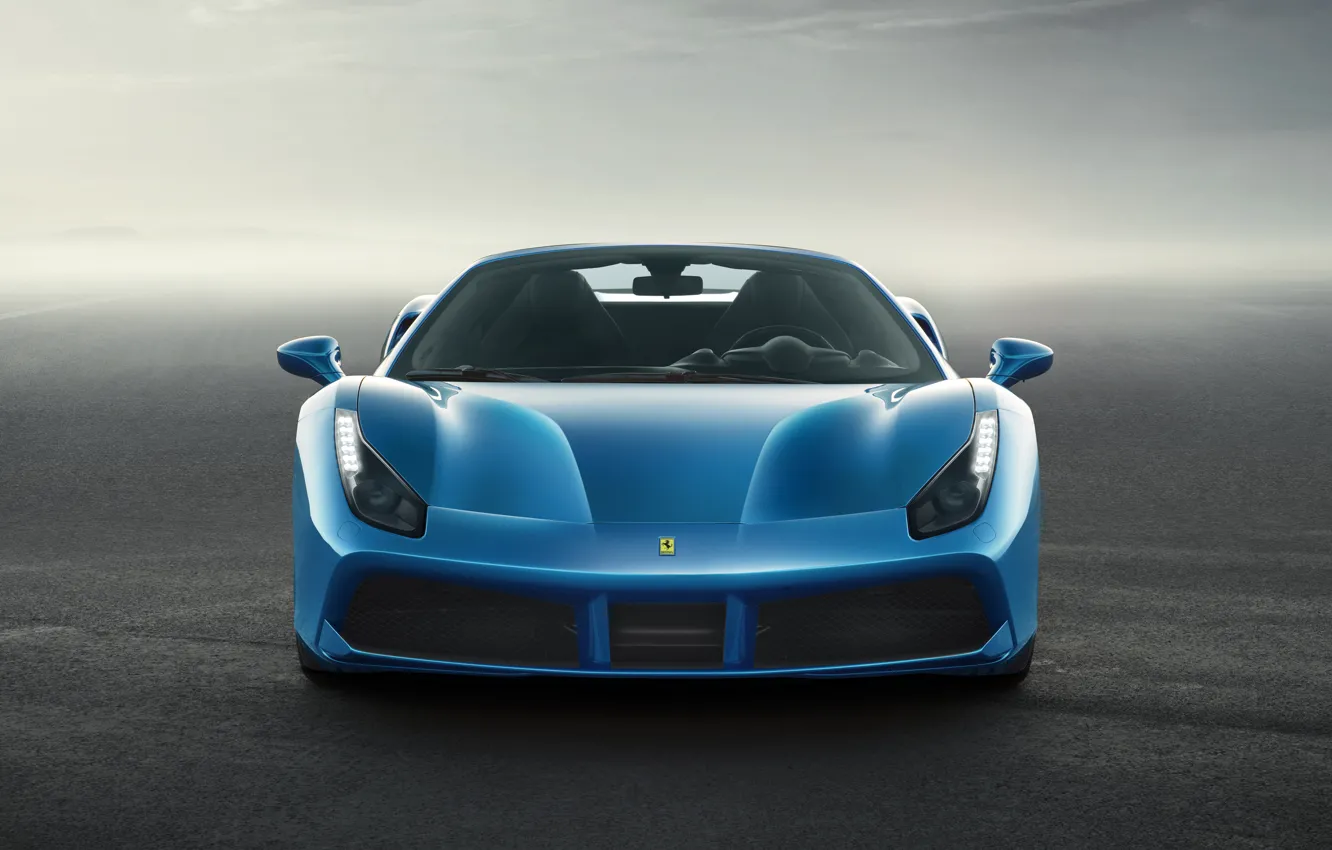 Photo wallpaper supercar, the front, Spider, Ferrari 488