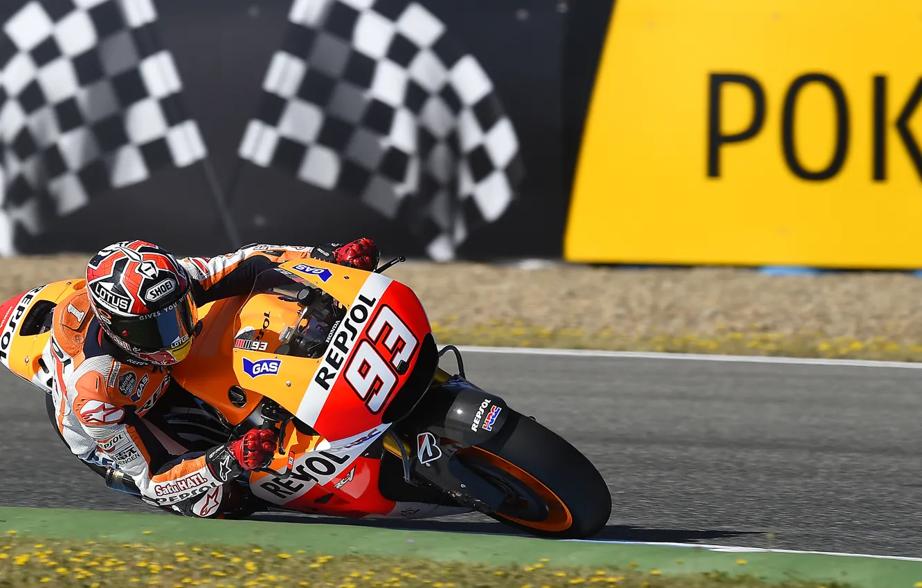 Photo wallpaper Honda, MotoGP, Spain, 2014, Marc Marquez, jerez
