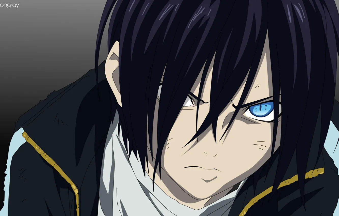 Photo wallpaper look, anger, guy, noragami, A homeless God, Yato