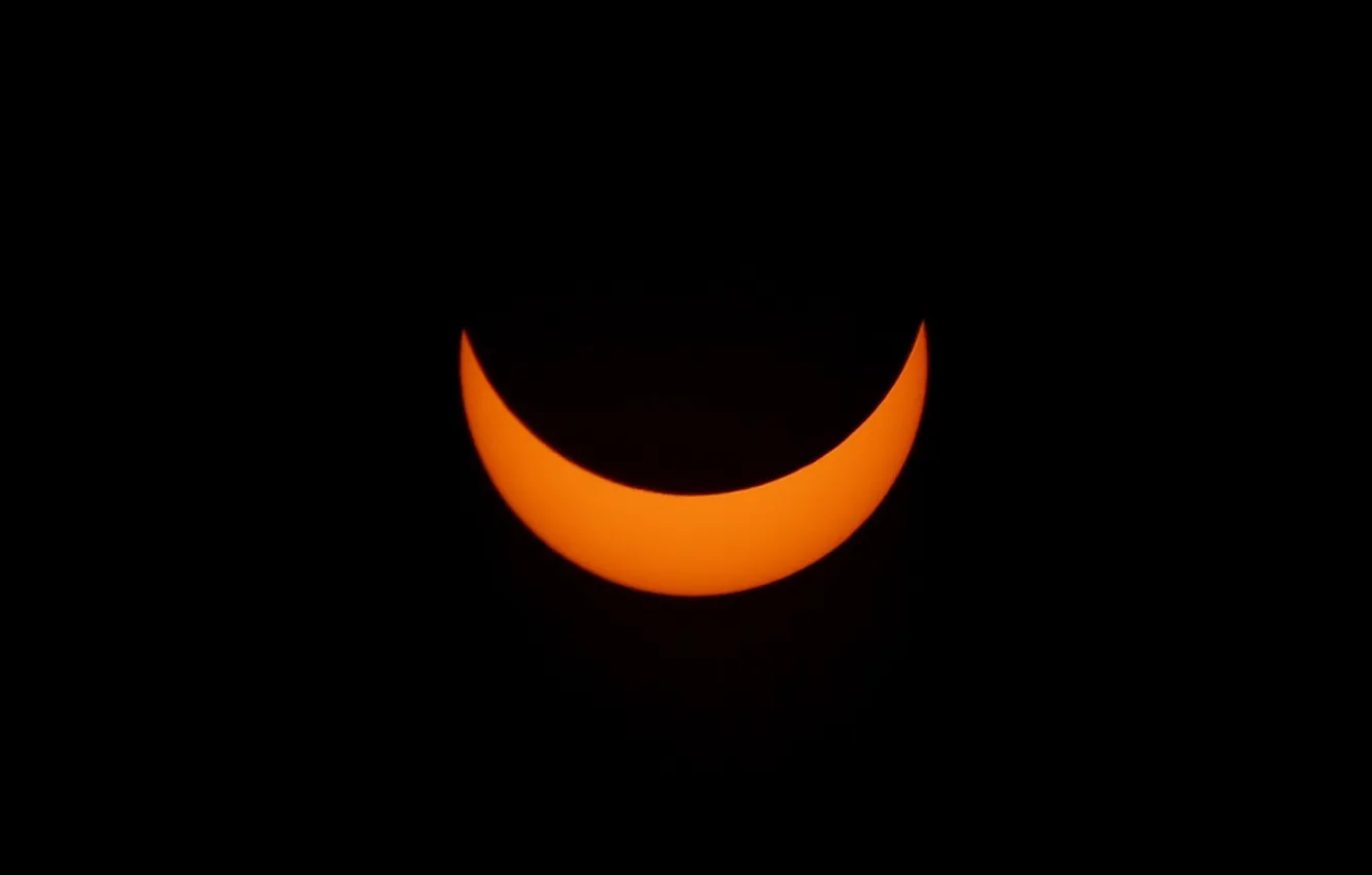 Wallpaper dark, sun, solar eclipse, partial solar eclipse for mobile ...