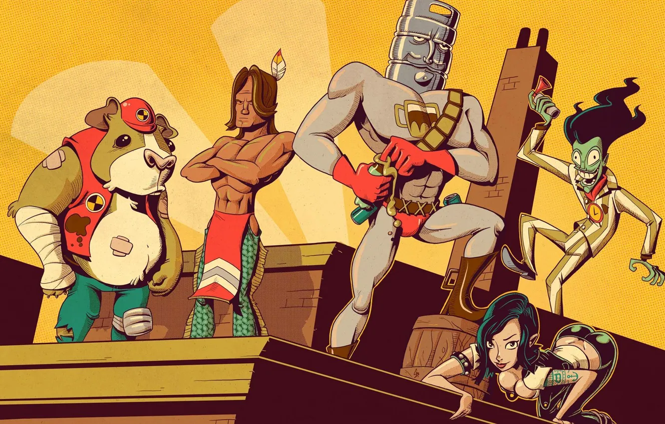 Photo wallpaper roof, art, Superheroes, superhero, frontarmy