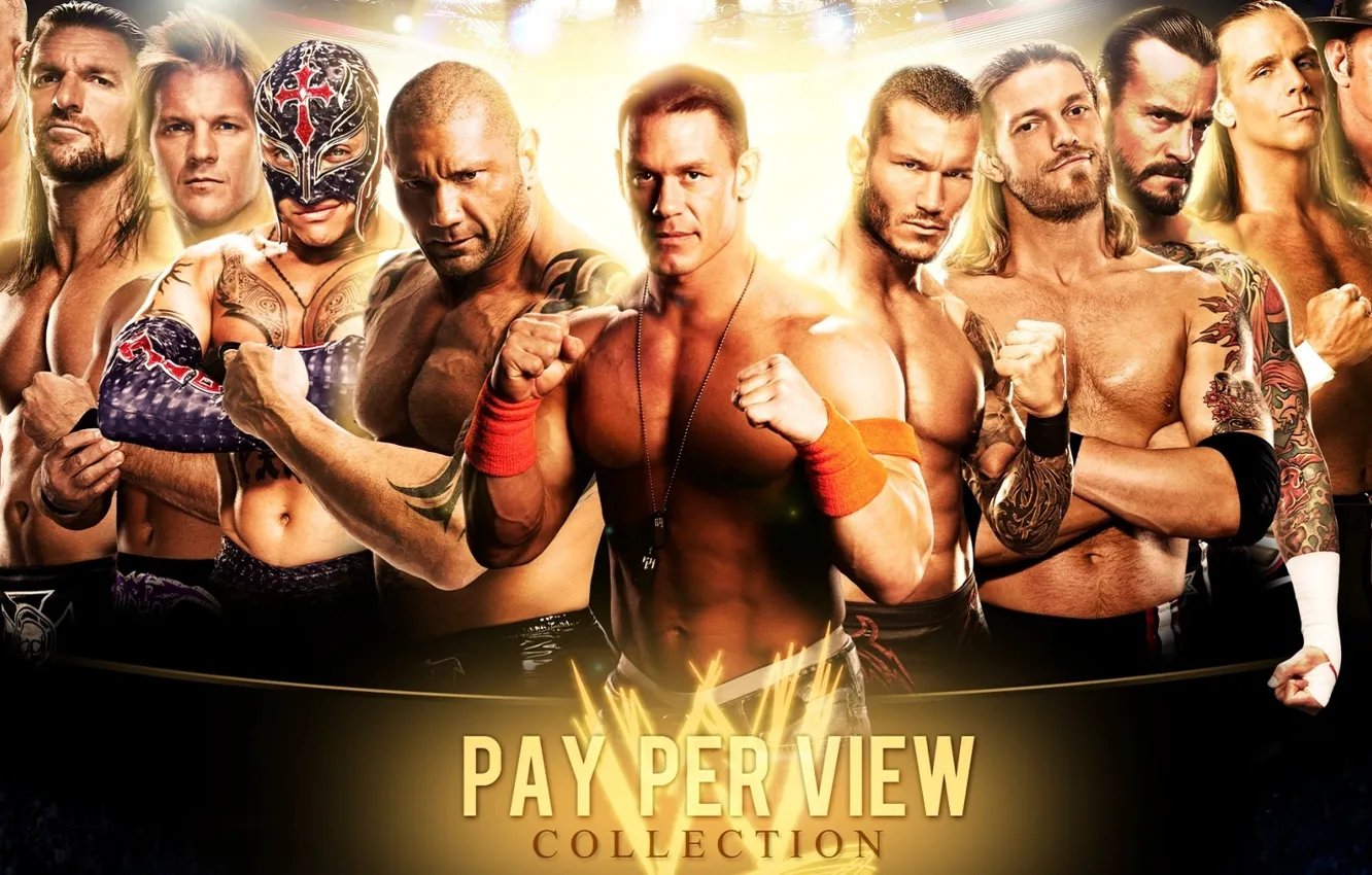 Photo wallpaper Rey Mysterio, CM Punk, WWE, Kane, EDGE, John Cena, Kris, Randy Orton