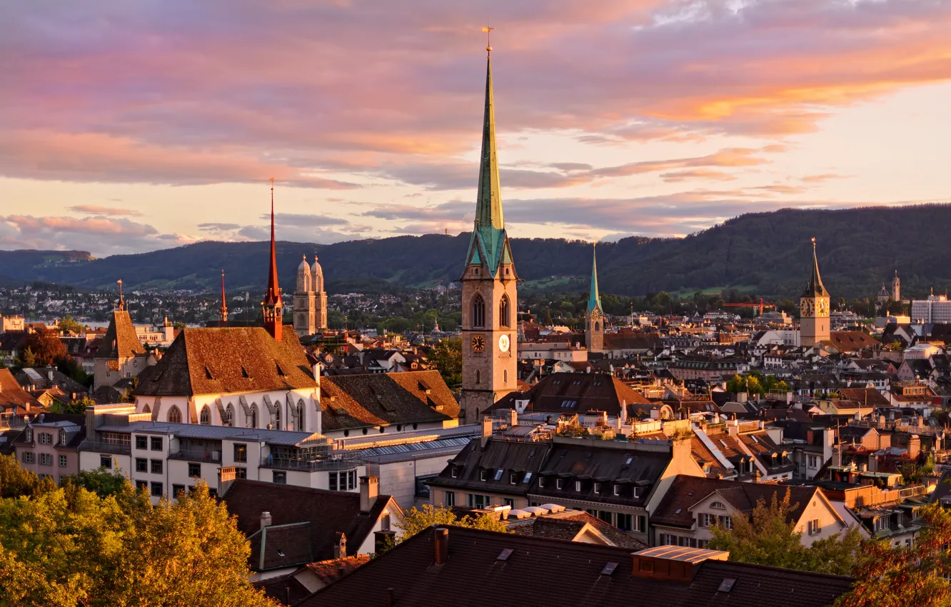 Photo wallpaper Switzerland, Switzerland, Zurich, Zurich