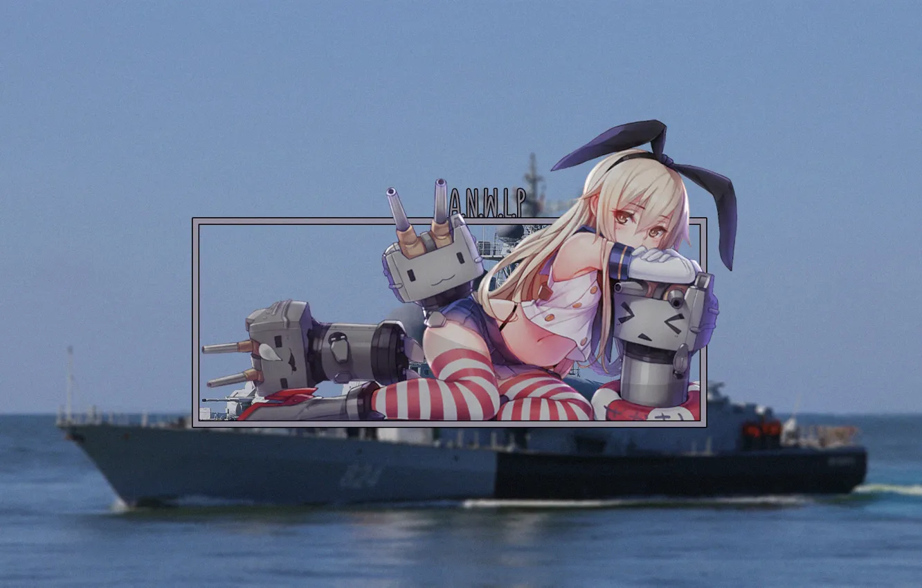 Photo wallpaper girl, ships, anime, destroyer, kantai collection, madskillz