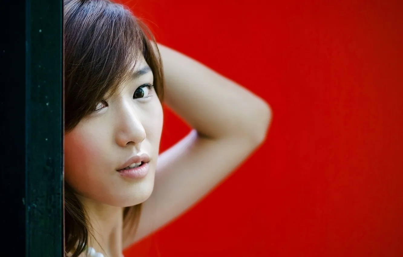 Photo wallpaper girl, background, portrait