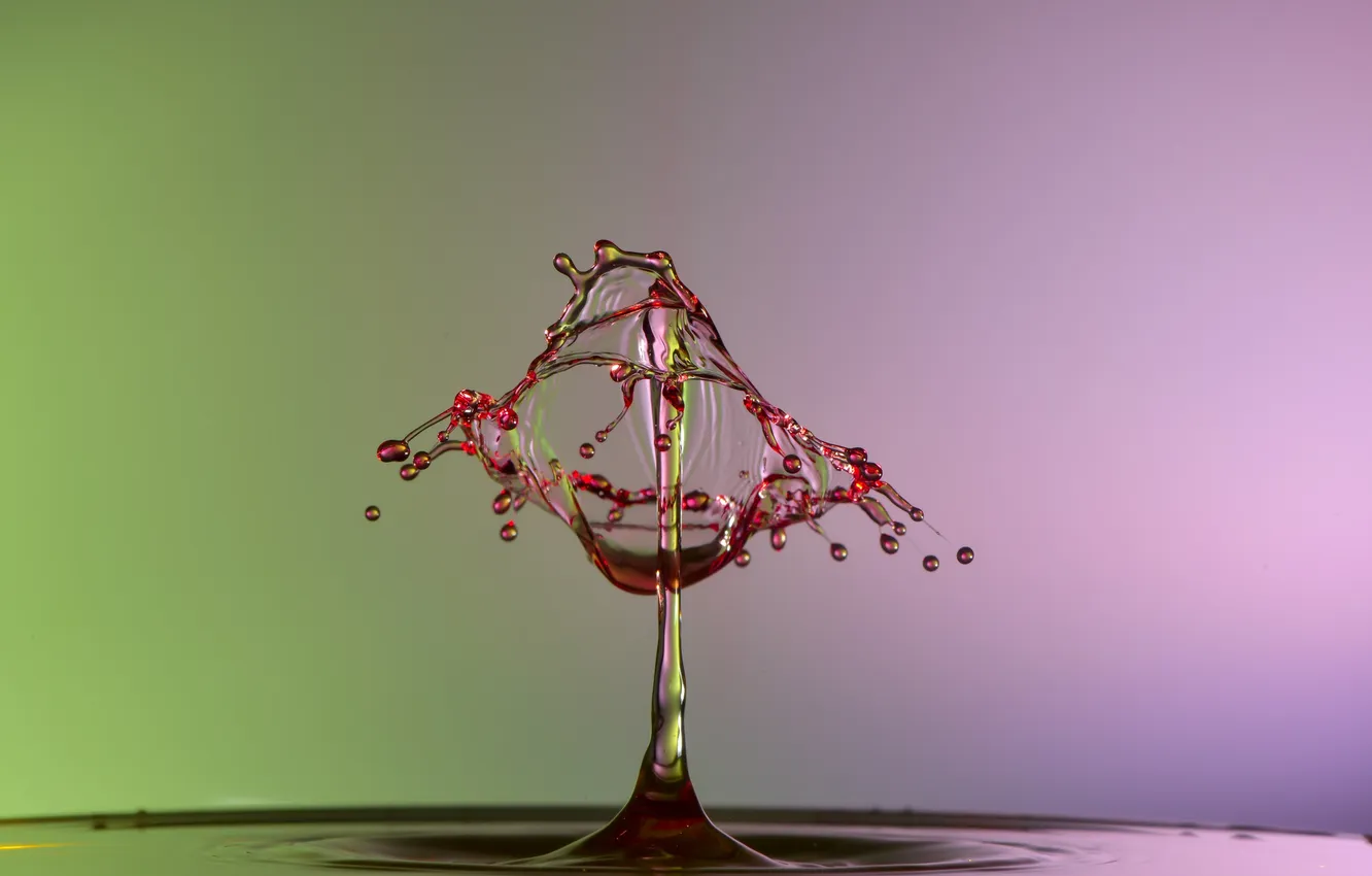 Photo wallpaper water, drops, squirt, color, splash, liquid