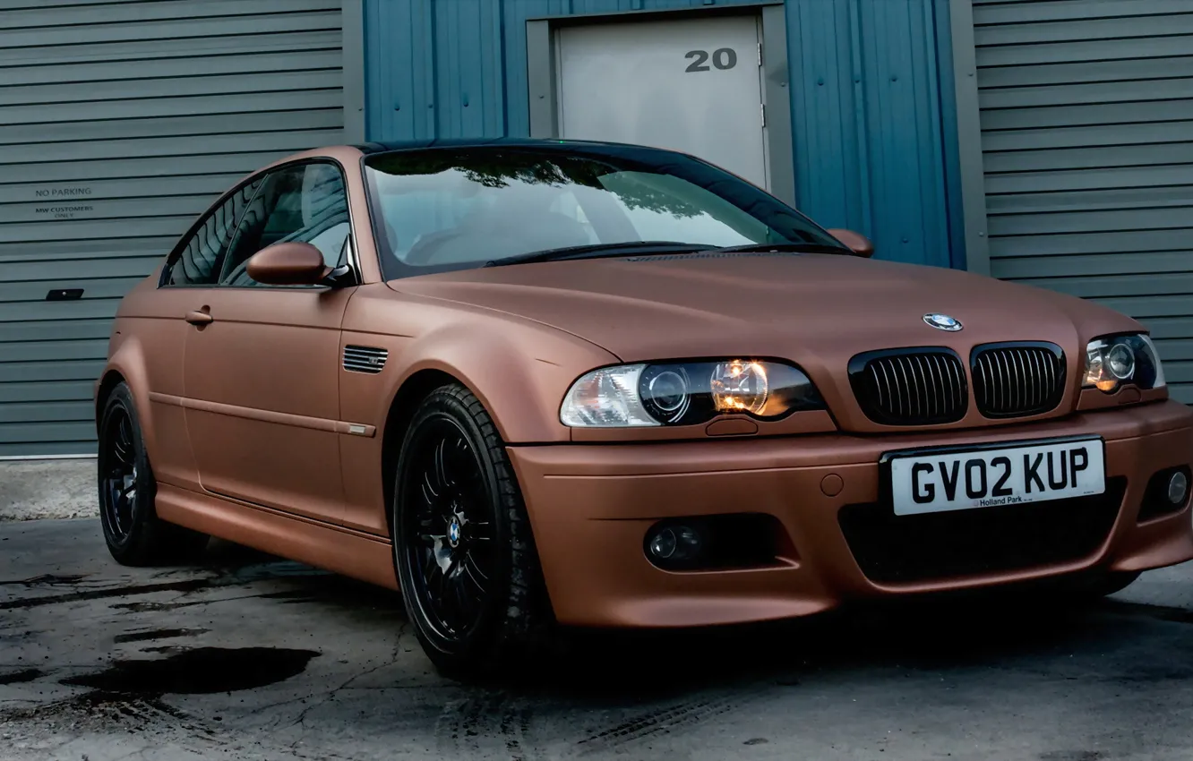 Photo wallpaper BMW, brown, Matte, E46, full, metallic, wrap