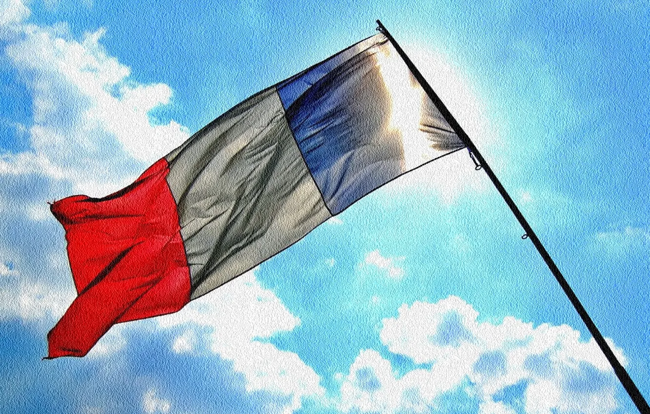 Photo wallpaper France, flag, France, flag of France