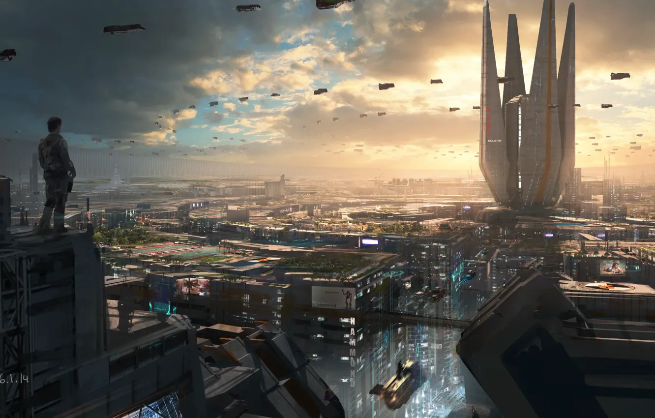 Photo wallpaper city, game, Titanfall, Titanfall 2