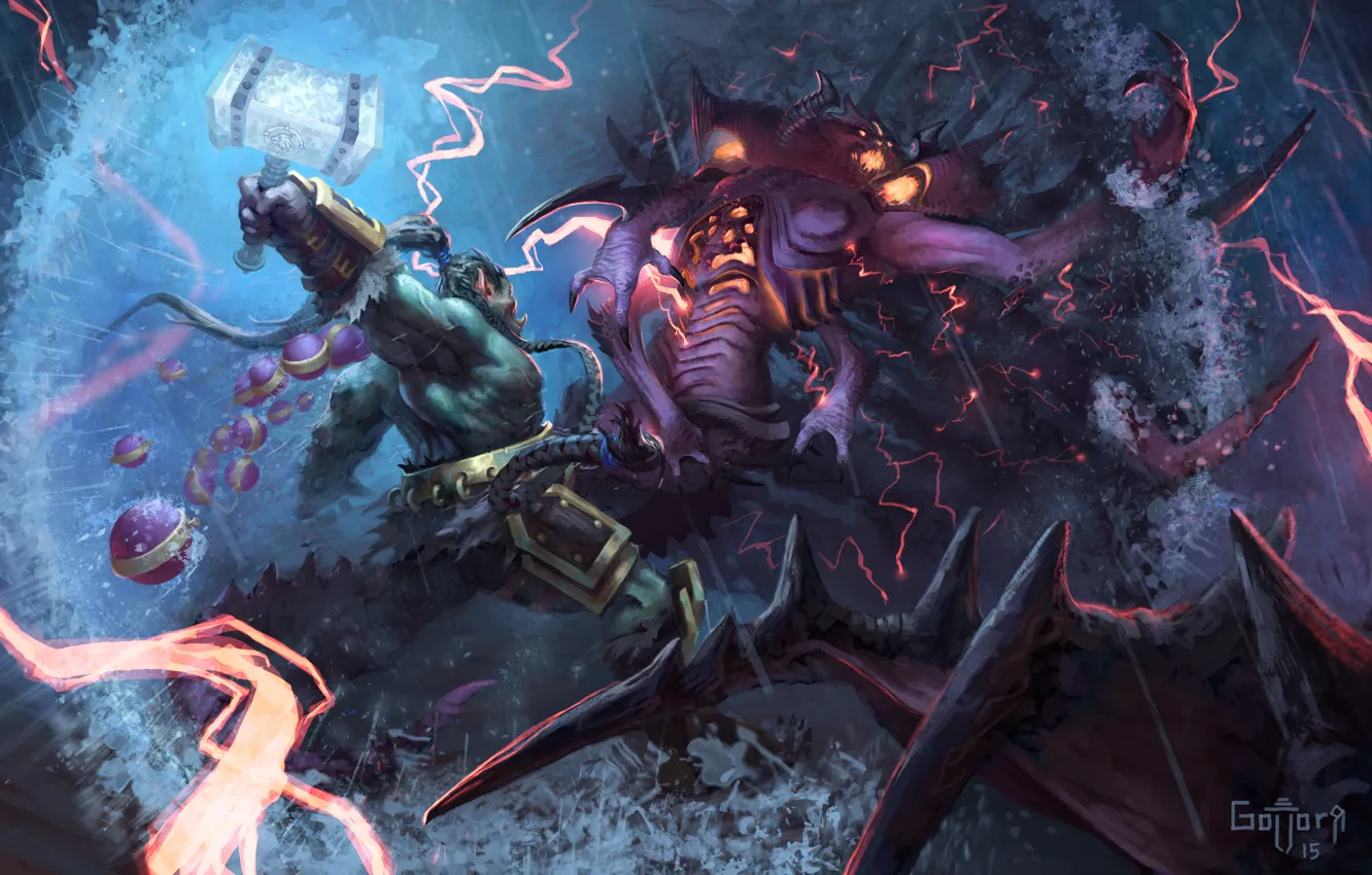 Photo wallpaper World of Warcraft, diablo, Orc, warcraft, wow, art, hots, Heroes of the Storm