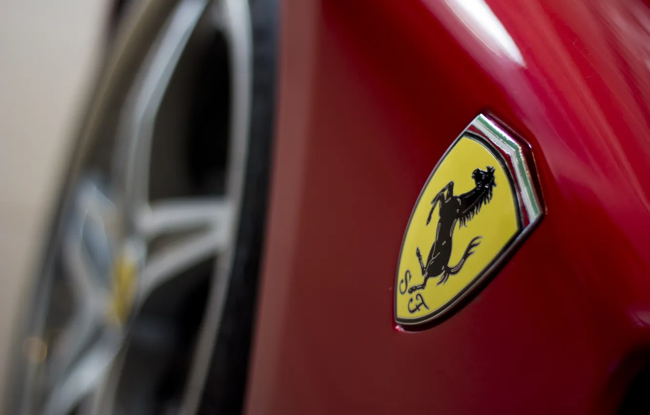 Photo wallpaper logo, Ferrari, emblem, coat of arms, cars, auto, Supercars, wallpapers auto