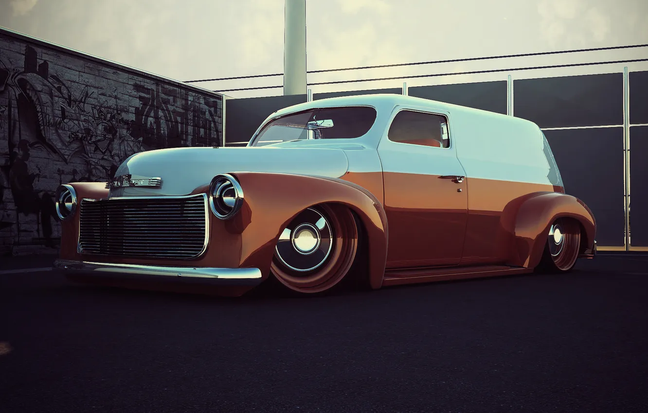 Photo wallpaper Chevrolet, Oldcar, panel van