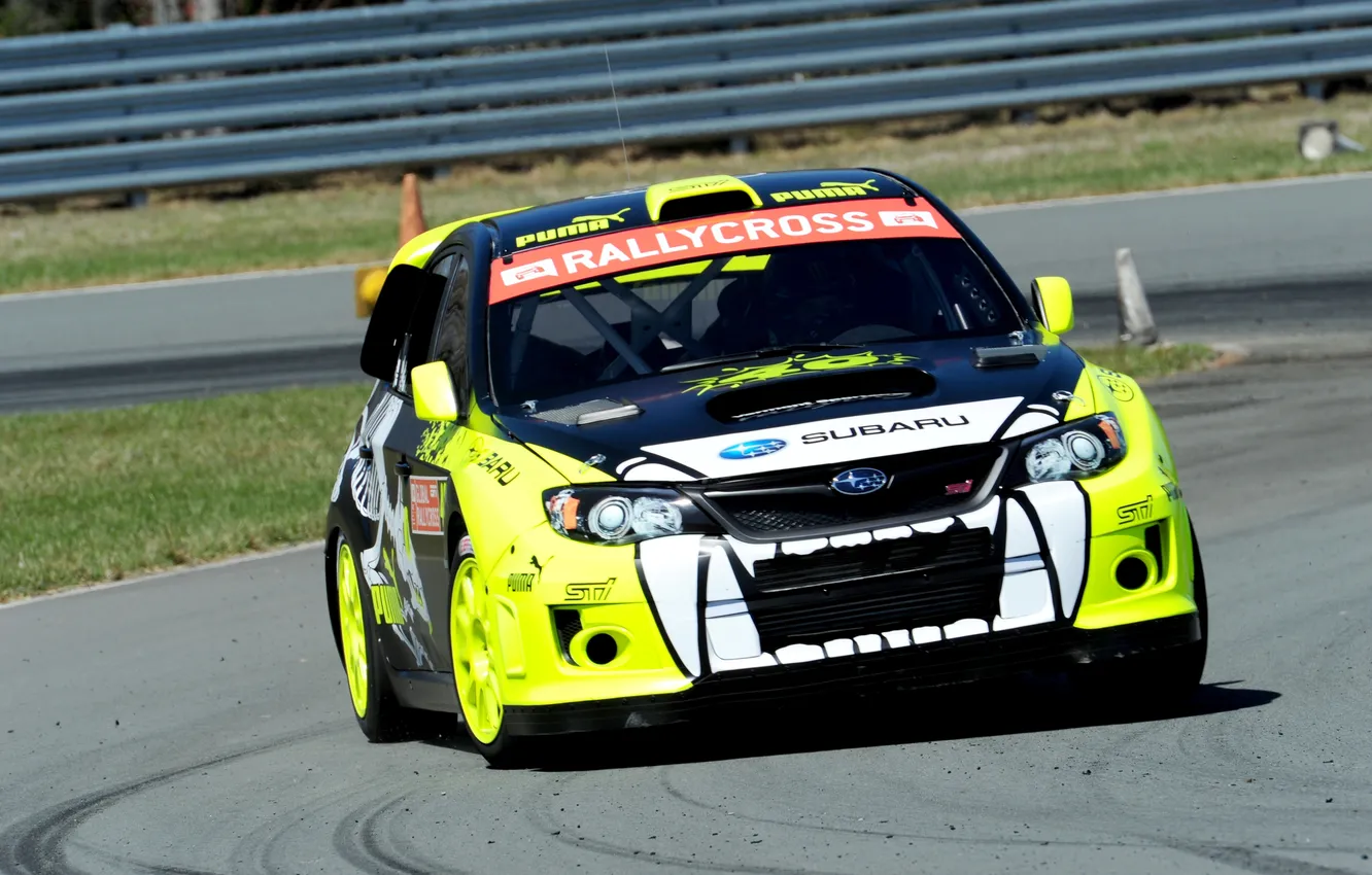 Photo wallpaper auto, race, sport, Subaru, Impreza, WRX, the front, Subaru