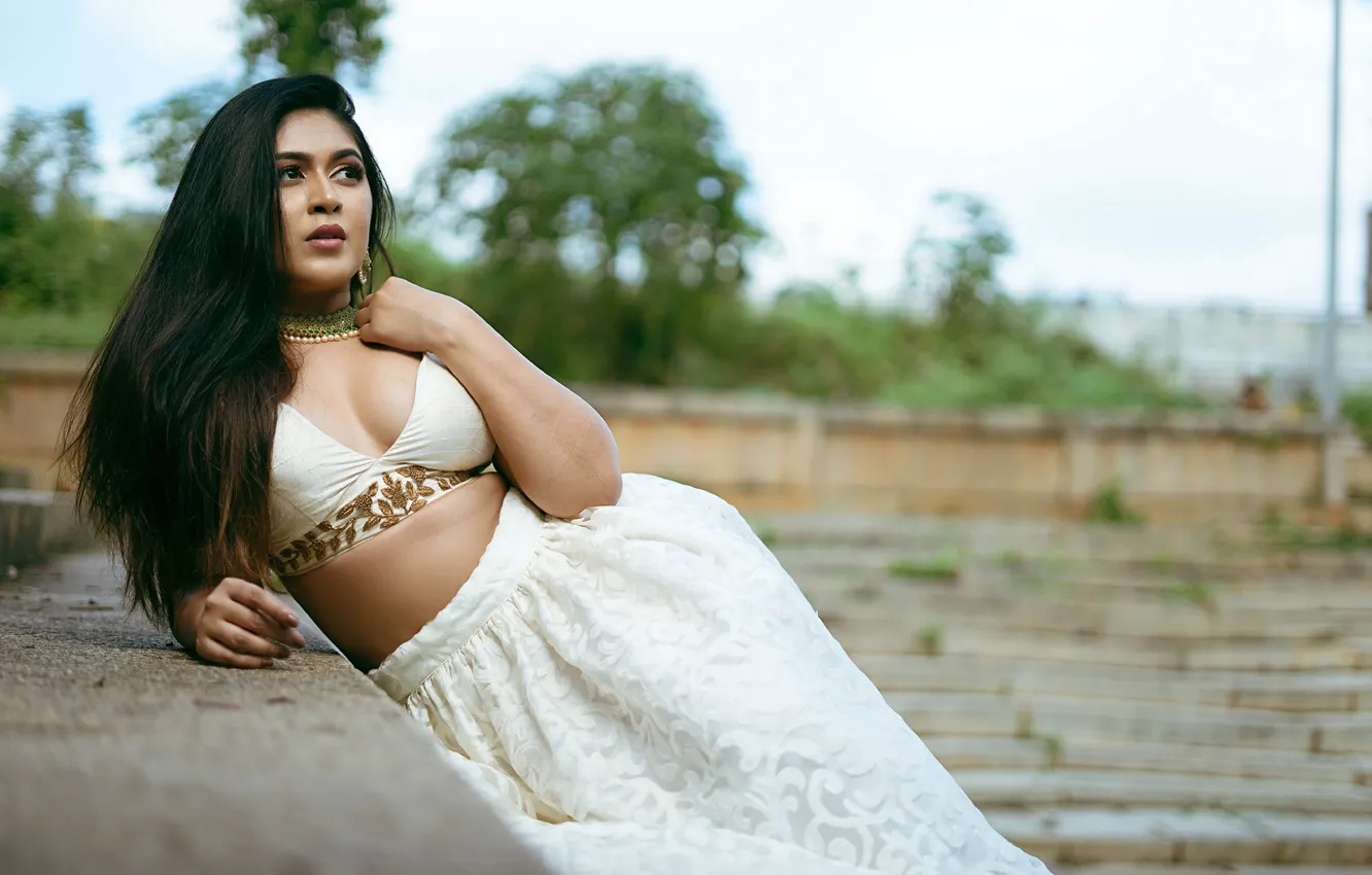 Photo wallpaper girl, hot, sexy, eyes, smile, beautiful, figure, model