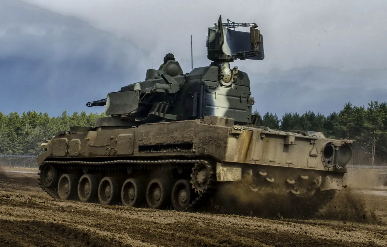 Photo wallpaper Russian, complex, anti-aircraft, Sprc, Tunguska, gun-missile