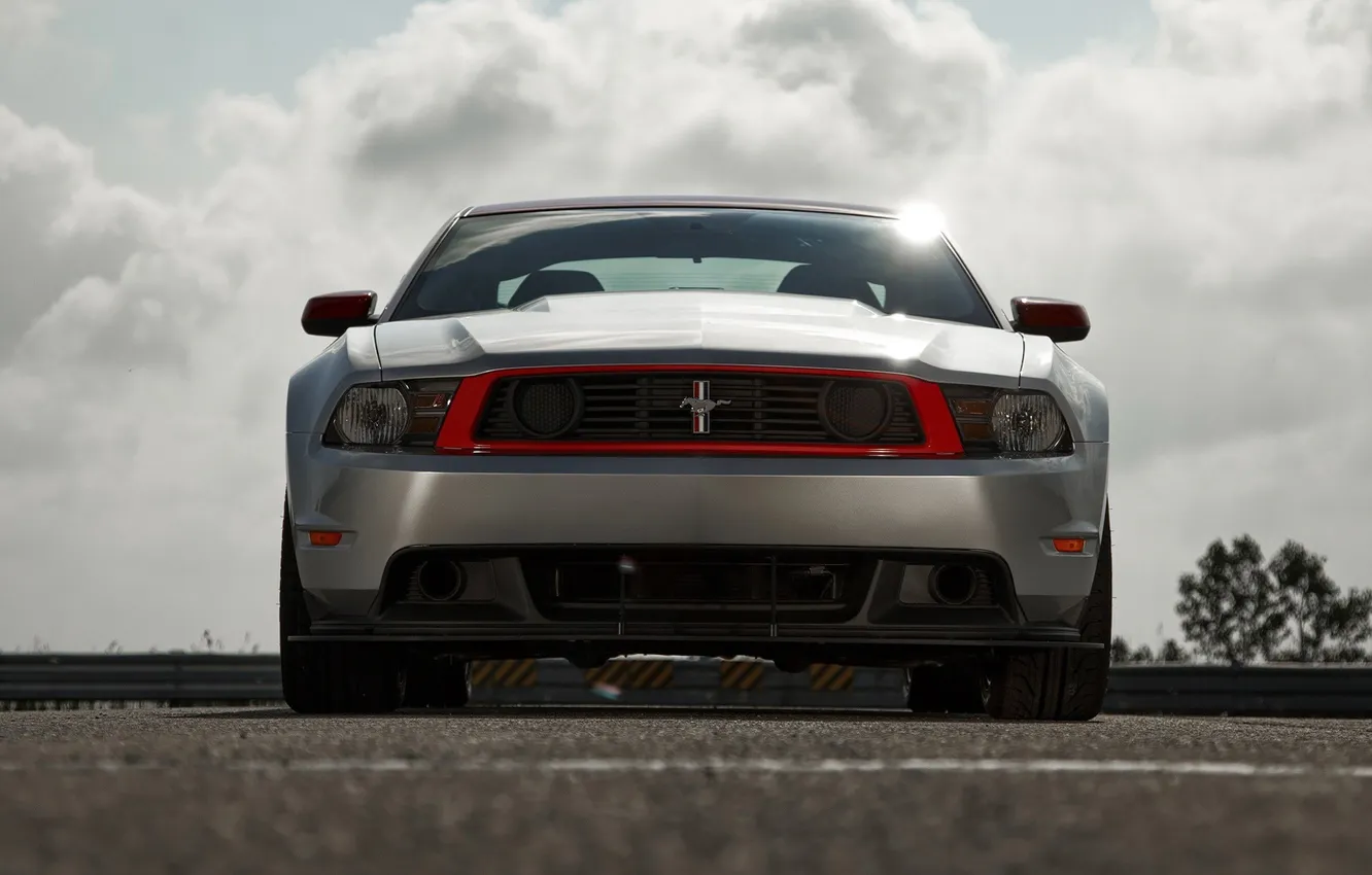 Photo wallpaper asphalt, mustang, ford, Blik, under, boss 302, laguna seca