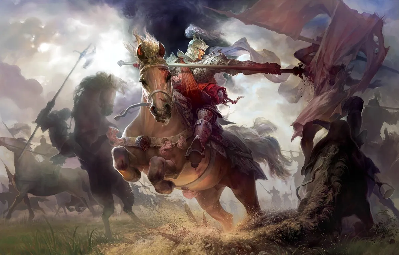 Photo wallpaper Heroes, three, KINGDOMS