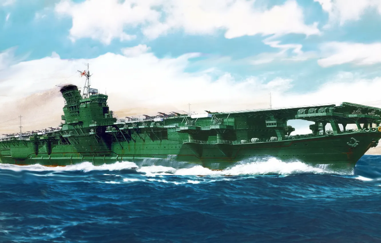Photo wallpaper aircraft carrier, IJN, shinano