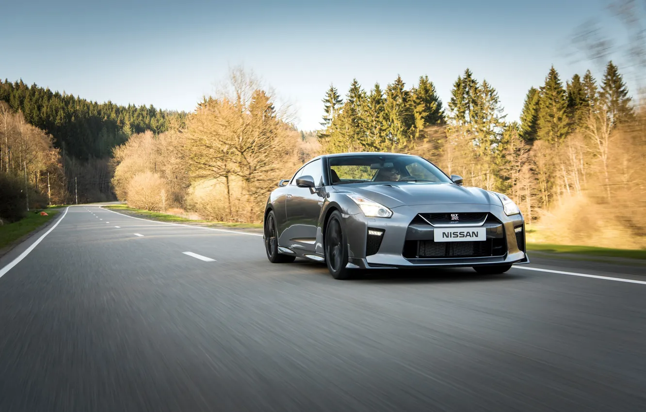 Photo wallpaper road, auto, speed, Nissan, GT-R, road, Nissan, speed