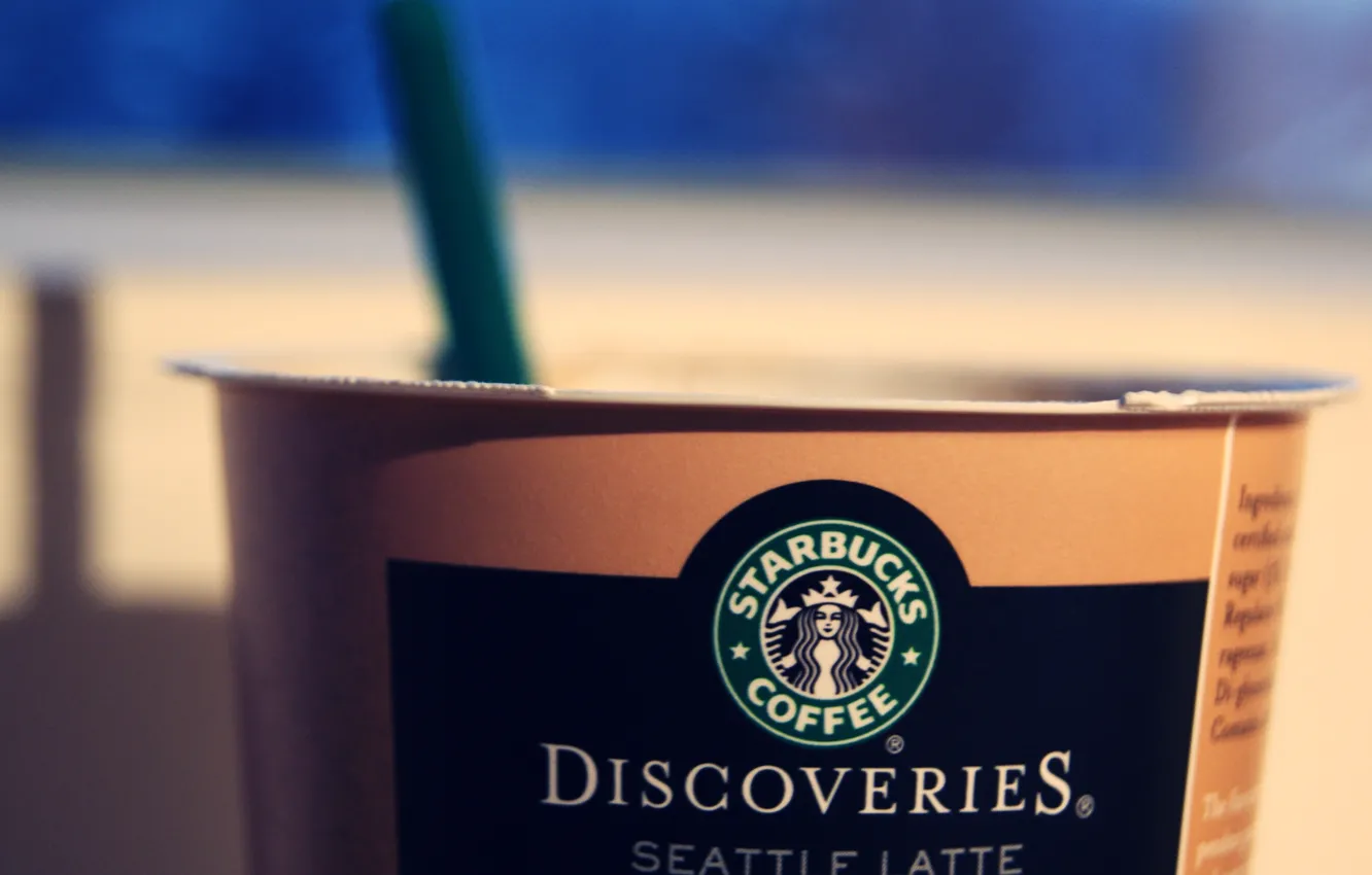 Photo wallpaper coffee, logo, Cup, starbucks