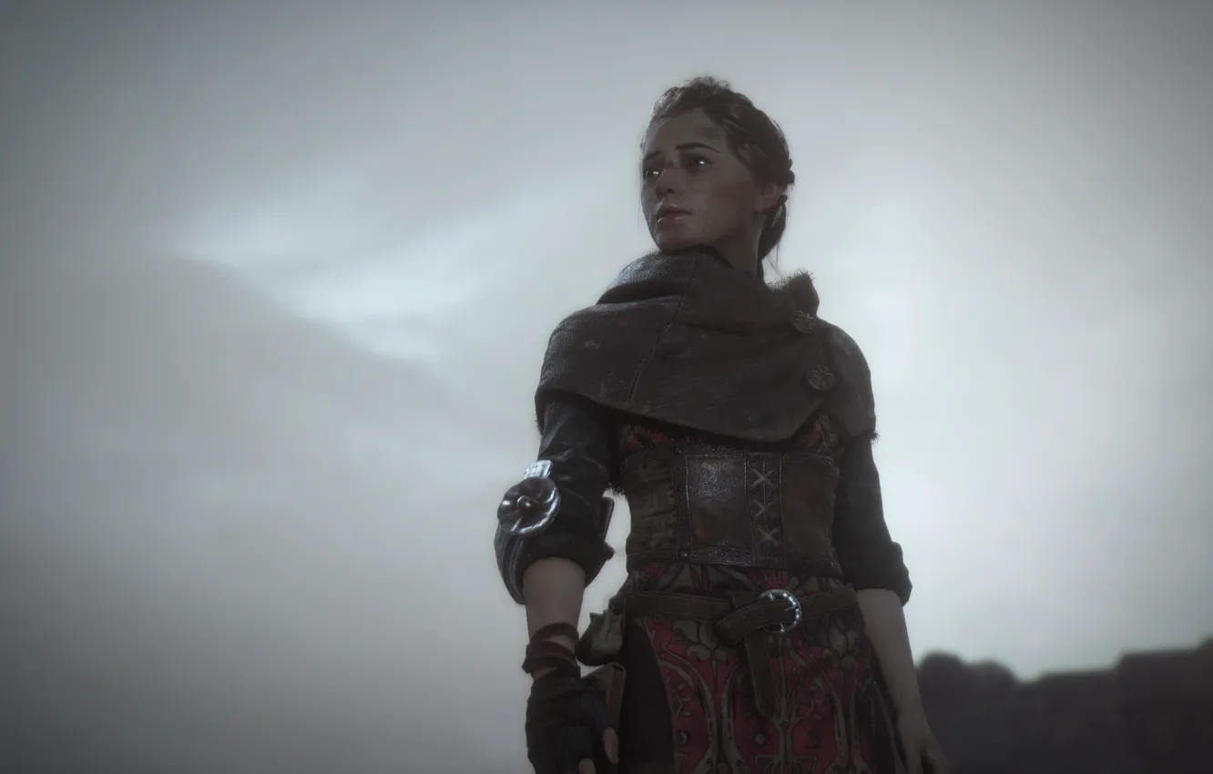 Photo wallpaper the sky, girl, armor, A Plague Tale Innocence
