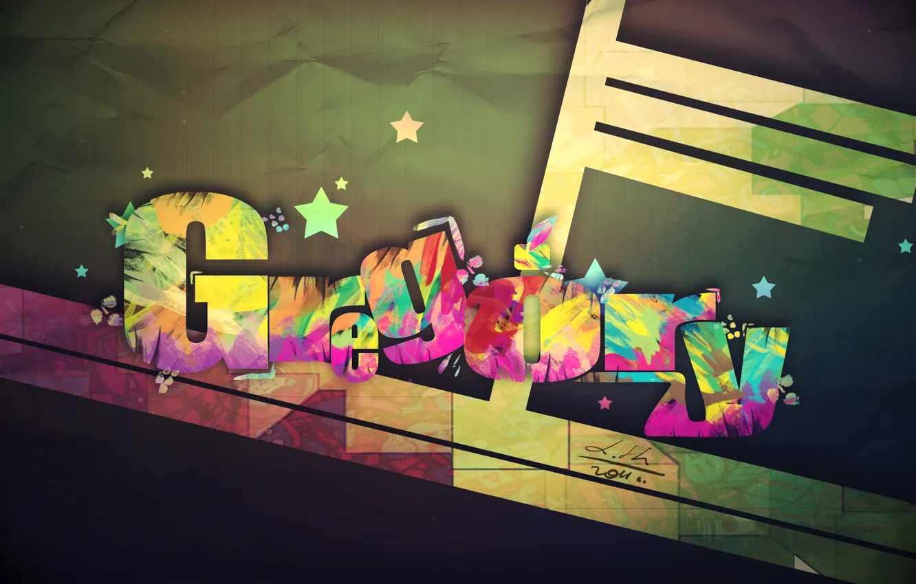 Photo wallpaper creative, paint, extra