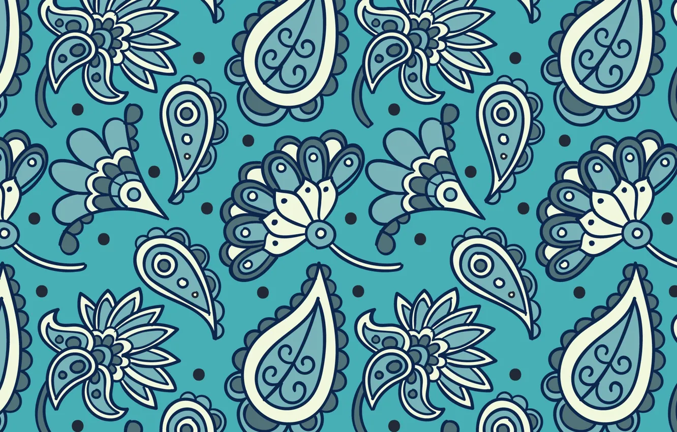 Photo wallpaper pattern, Paisley, batik