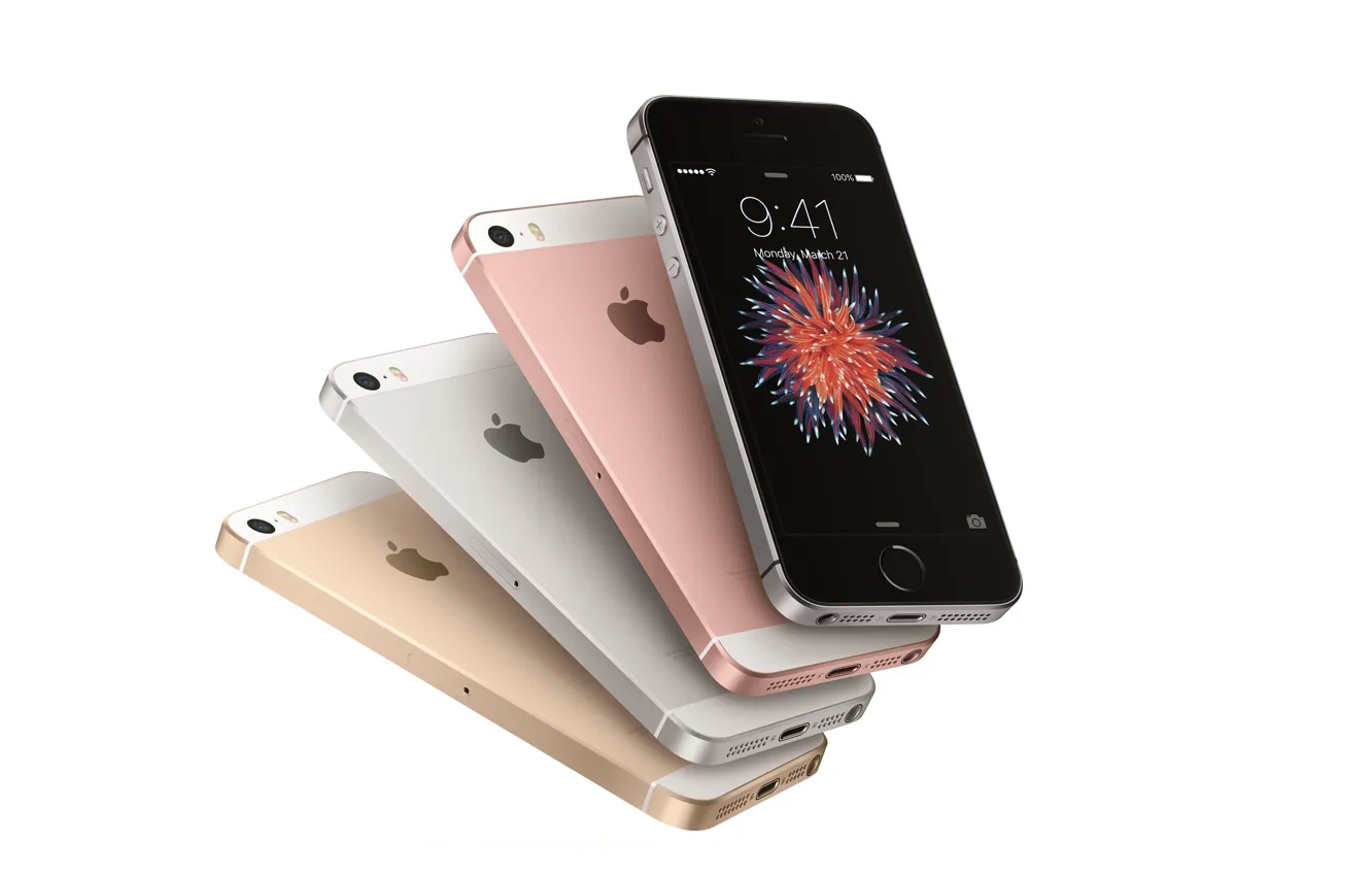 Photo wallpaper iPhone, apple, logo, smartphone, technology, cell phone, high tech, iPhone SE