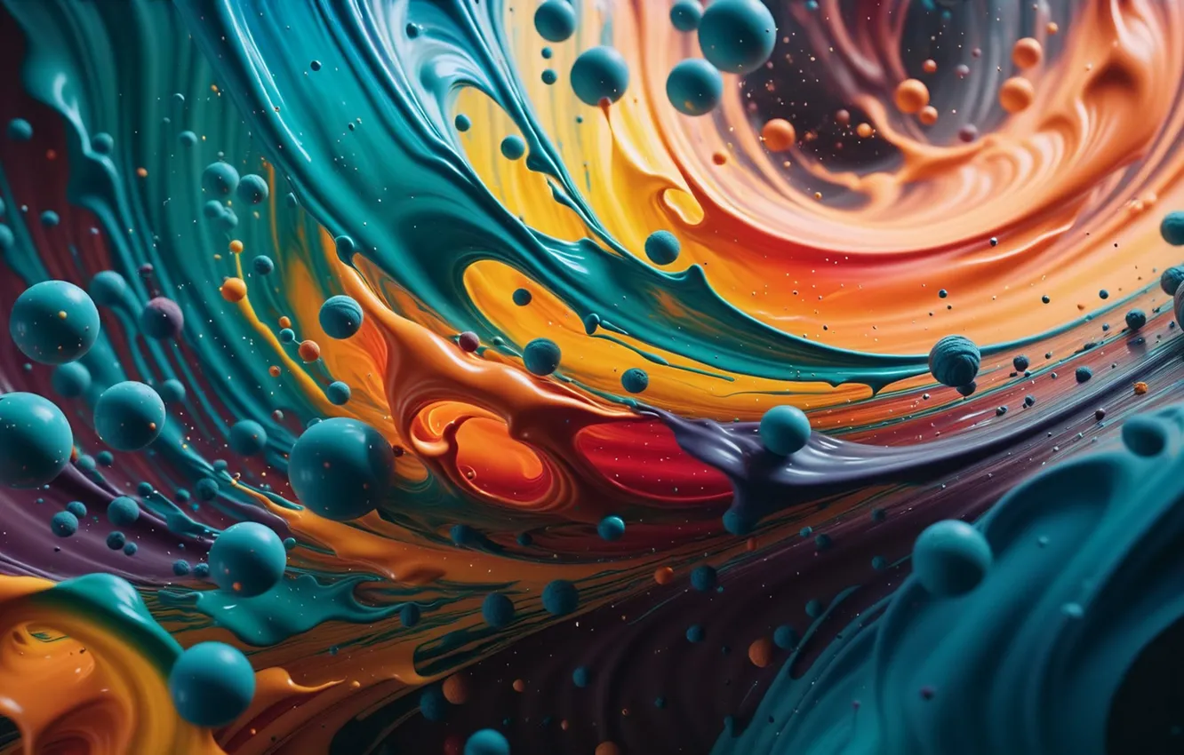 Photo wallpaper drops, squirt, paint