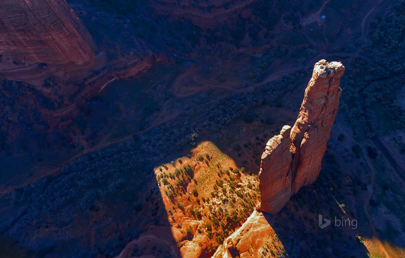 Photo wallpaper mountains, nature, rock, AZ, USA, Spider Rock, Canyon de Chelly National Monument