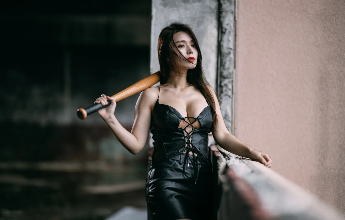 Photo wallpaper girl, Asian, bit