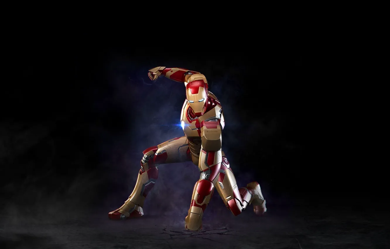 Photo wallpaper cinema, red, golden, armor, power, man, iron man, film