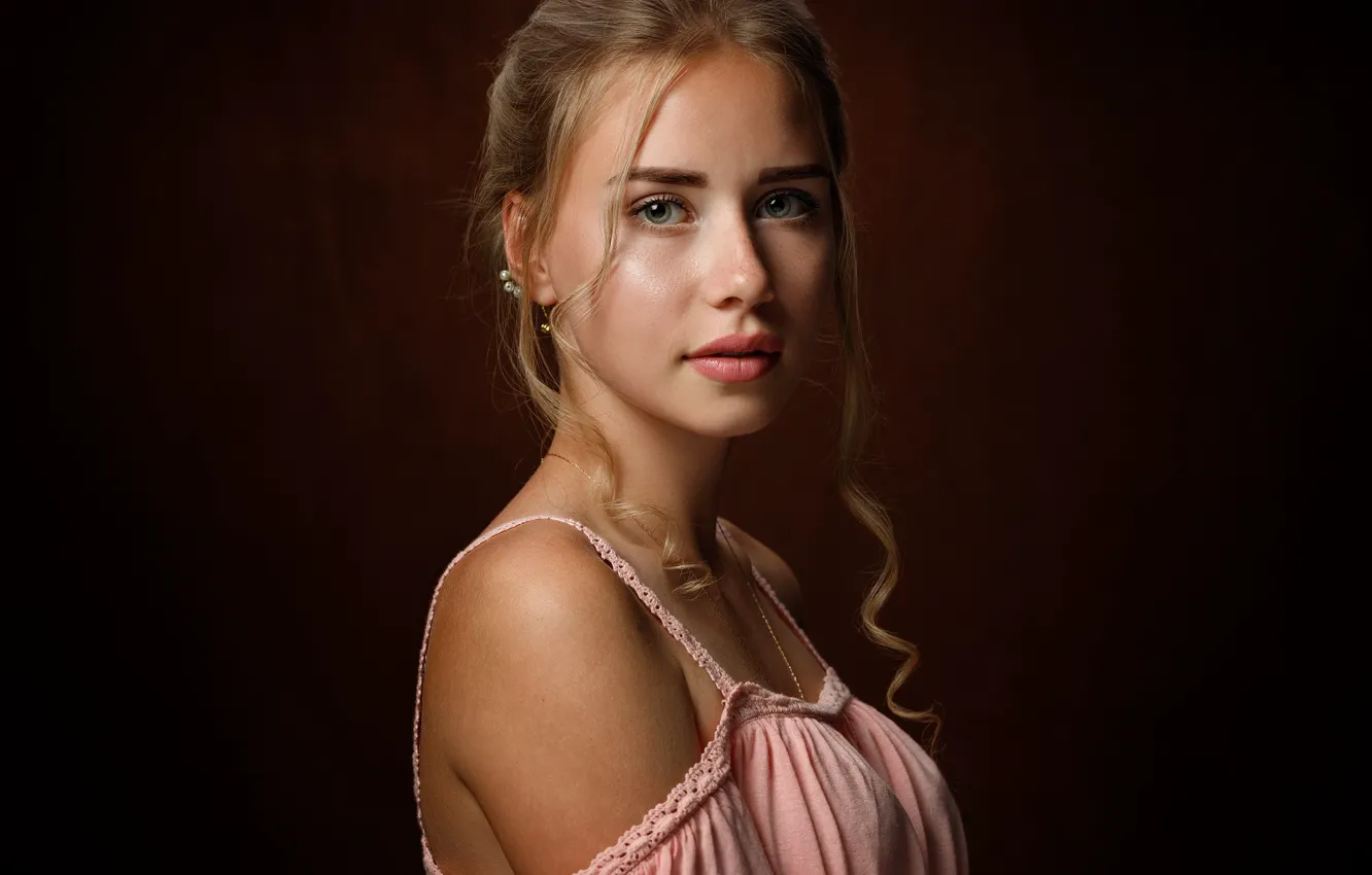 Photo wallpaper girl, portrait, makeup, curls, Rus, Sergey Sergeev