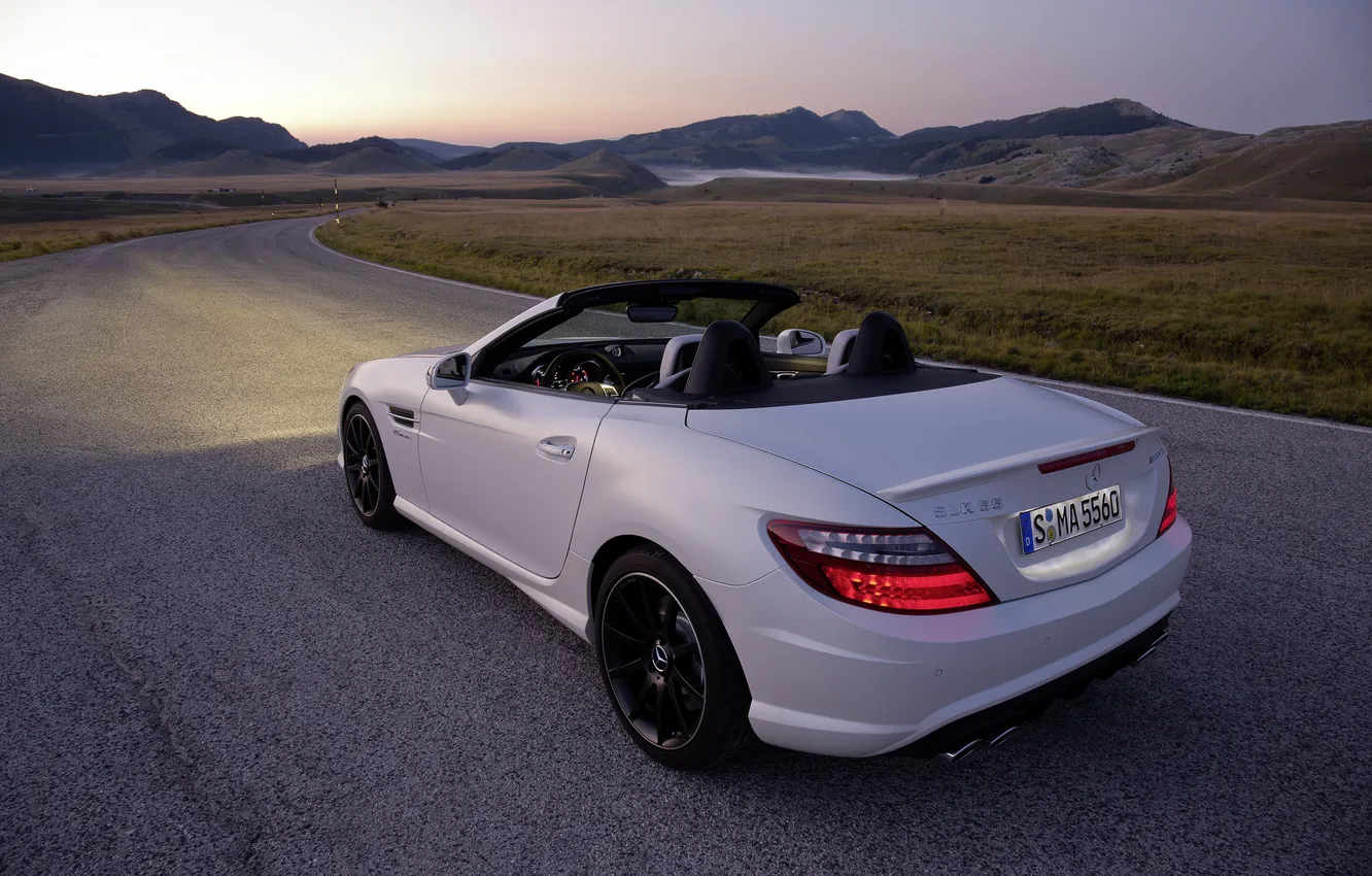 Photo wallpaper Mercedes-Benz, cars, auto, the view from the back, wallpapers auto, Wallpaper HD