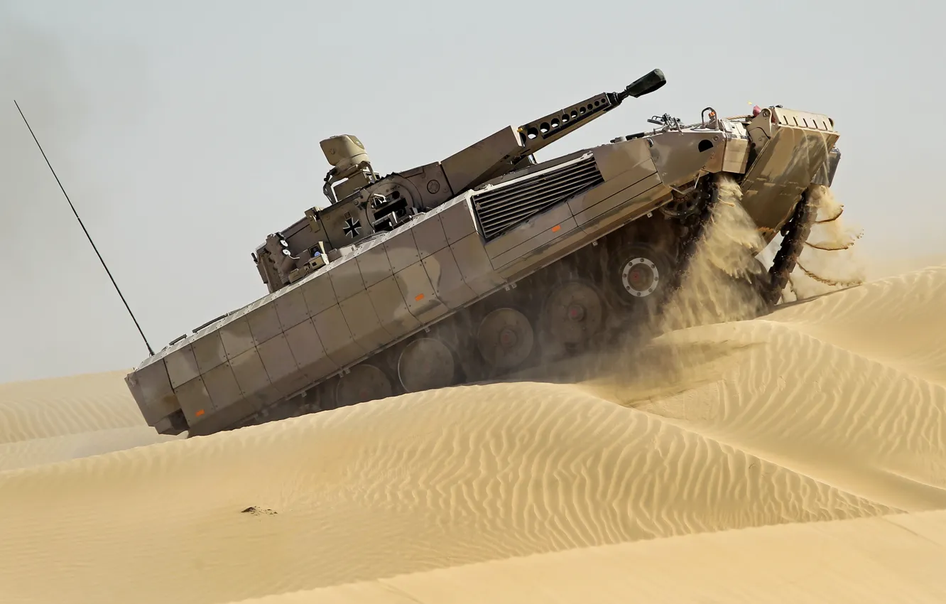 Photo wallpaper sand, Germany, military equipment, infantry fighting vehicle, The Bundeswehr, BMP &ampquot;Puma&ampquot;, Puma Infantry Fighting Vehicle