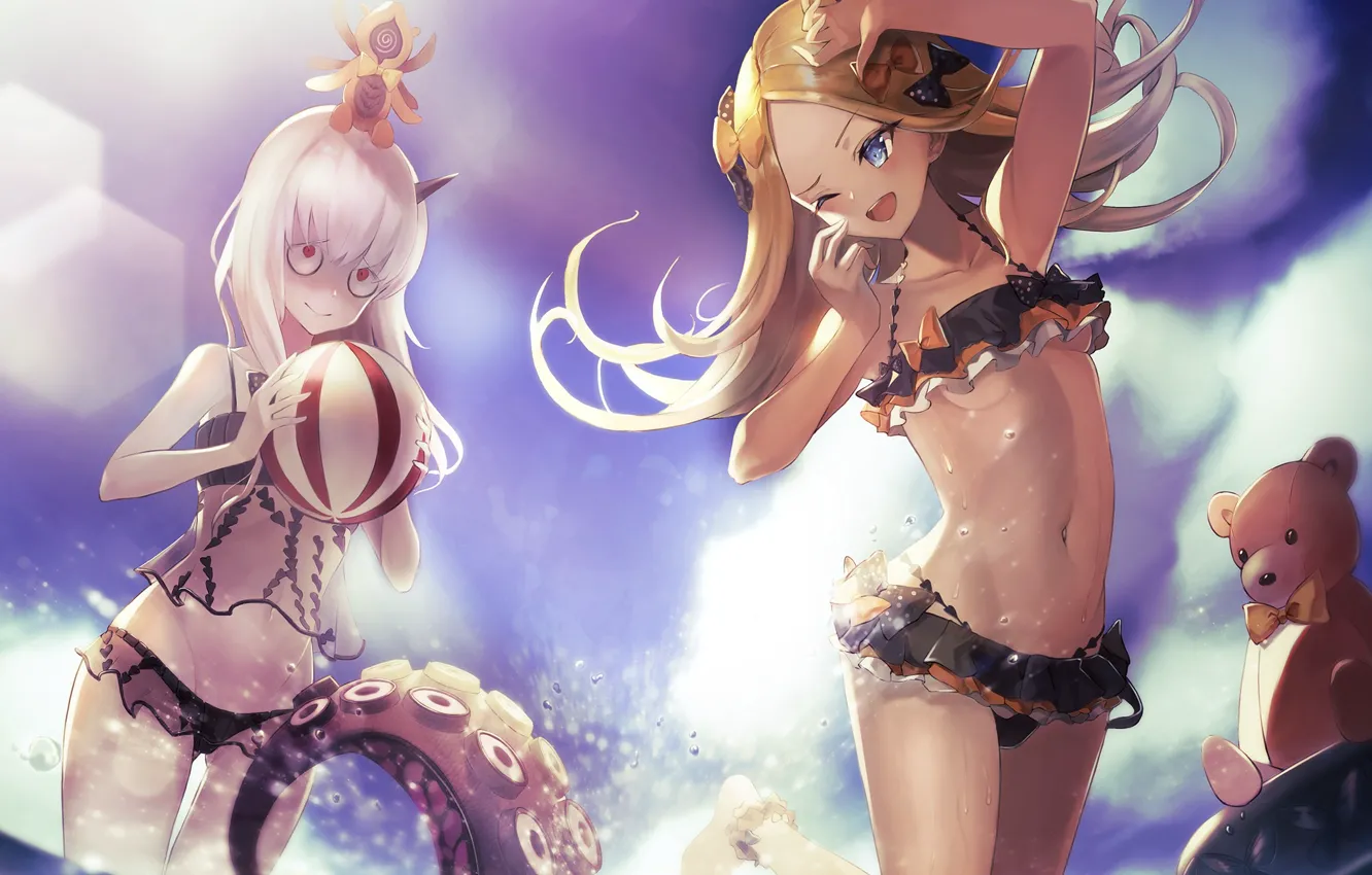 Photo wallpaper sea, girl, the ball, tentacles, Fate / Grand Order