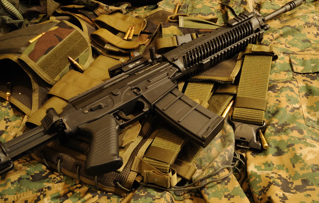 Photo wallpaper weapons, machine, assault rifle, SIG 556