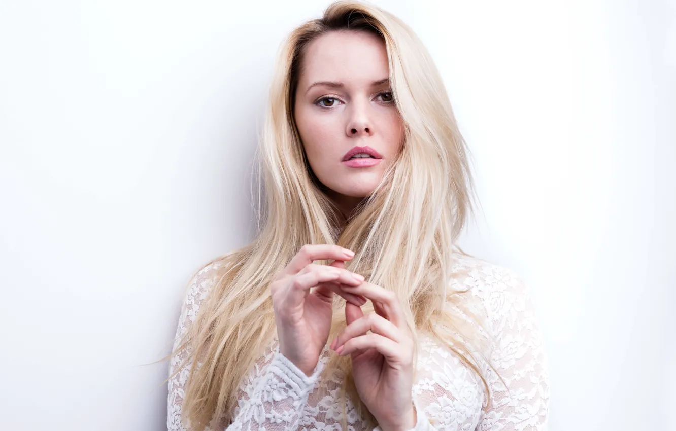 Photo wallpaper look, face, model, hair, Carla