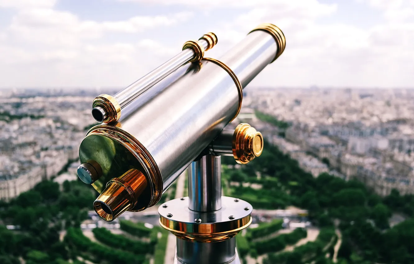 Photo wallpaper home, dal, horizon, pipe, optics, overview, telescope