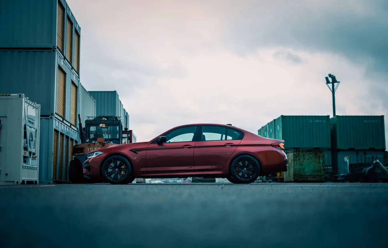 Photo wallpaper BMW, side view, M5, F90, BMW M5 Competition