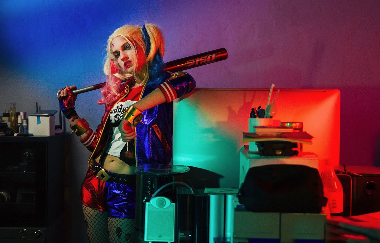 Photo wallpaper Girl, Beauty, Cosplay, Suicide Squad, Harley Qiunn