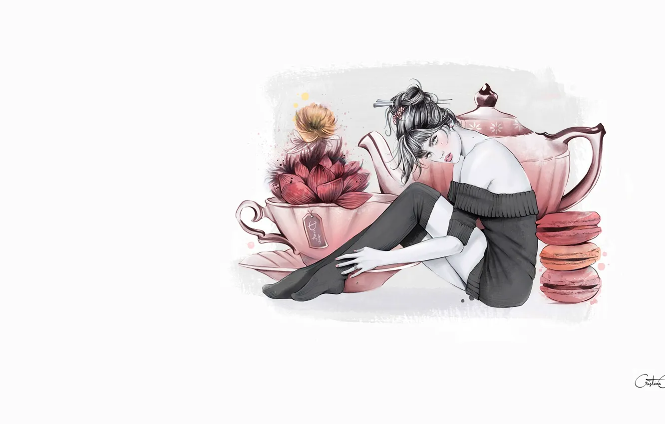 Photo wallpaper girl, morning, art, art, cristina alonso